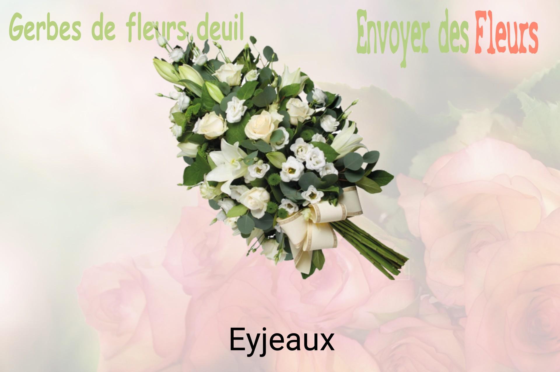 Gerbe de fleurs de deuil livrée à Eyjeaux